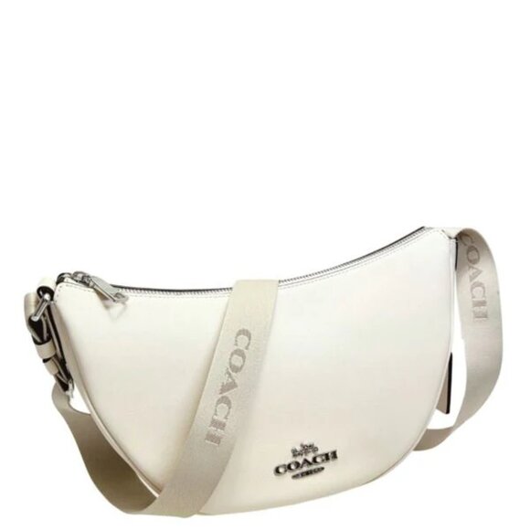 NWT ✅ Coach PACE Smooth Leather Shoulder Bag CT644 CHALK / SILVER⭐ NWT - Picture 12 of 17
